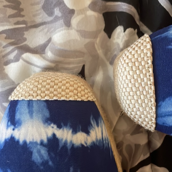 Crown Vintage blue and white tye dye espadrille slides. Size 8.5 never worn. - Picture 4 of 4